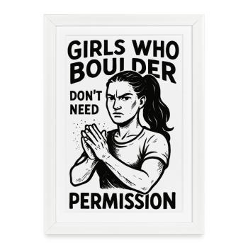 Bloc avec des femmes fortes - bloc sans permission - Affiche encadrée (27 × 37 cm) - blanc - Devant