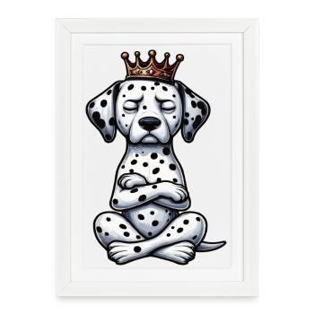 Dalmatiens Gardiens de dalmatiens Propriétaires de dalmatiens - Affiche encadrée (27 × 37 cm) - blanc - Devant