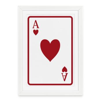 Poker card - Framed poster (27 × 37 cm) - white - Front