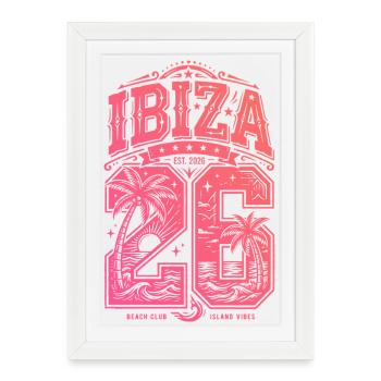 Maillot Ibiza 26 - Affiche encadrée (27 × 37 cm) - blanc - Devant