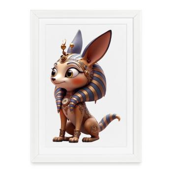 Golden Steampunk Armadillo - Framed poster (27 × 37 cm) - white - Front
