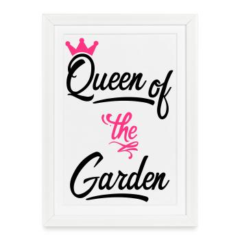 jardin - Affiche encadrée (27 × 37 cm) - blanc - Devant