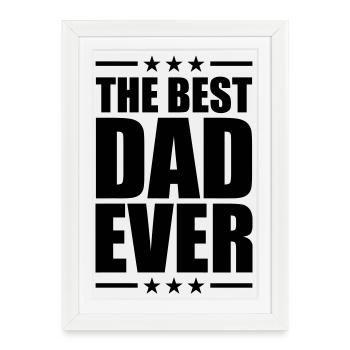 Best Dad Ever - Affiche encadrée (27 × 37 cm) - blanc - Devant