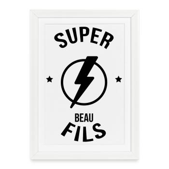 belle-fille / beau-fils / beau fils / belle fille - Affiche encadrée (27 × 37 cm) - blanc - Devant