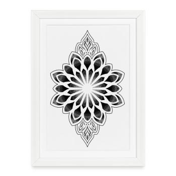 Ornamental Mandala - Framed poster (27 × 37 cm) - white - Front
