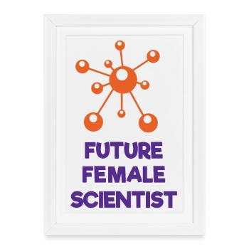 Futures femmes scientifiques - Affiche encadrée (27 × 37 cm) - blanc - Devant