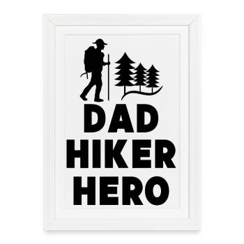 Mountain Hiking Hikers Mountain Peaks Hiking Statement - Framed poster (27 × 37 cm) - white - Front