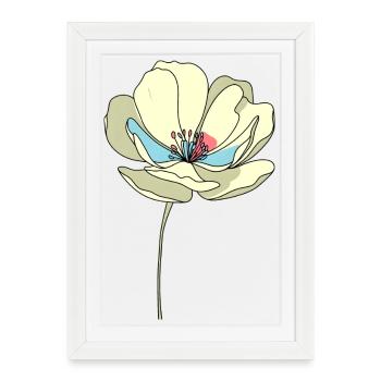 Illustration florale style vintage - Affiche encadrée (27 × 37 cm) - blanc - Devant
