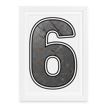 Six Metal Texture - Framed poster (27 × 37 cm) - white - Front