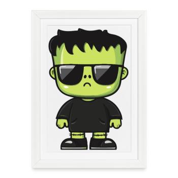 Zombie Halloween - Affiche encadrée (27 × 37 cm) - blanc - Devant