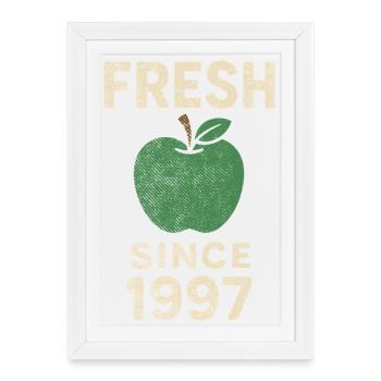 Fresh Since 1997 – Vintage Apple Design - Framed poster (27 × 37 cm) - white - Front