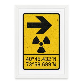 Underground New-York Manhattan  - Affiche encadrée (27 × 37 cm) - blanc - Devant