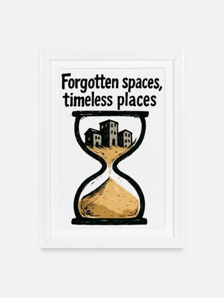 Urbex - Stadterkundung - Gerahmtes Poster (27 × 37 cm) - Weiß