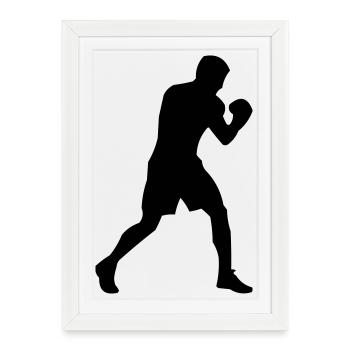 boxer - Framed poster (27 × 37 cm) - white - Front