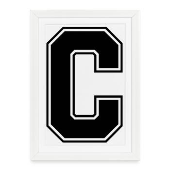 C_Buchstabe - Framed poster (27 × 37 cm) - white - Front