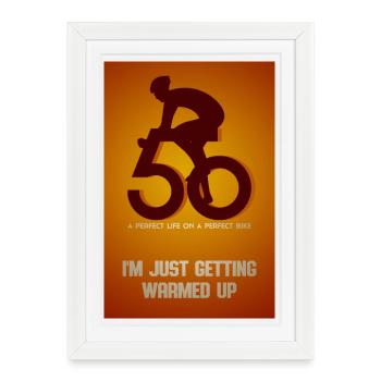 50th birthday for cyclists - Framed poster (27 × 37 cm) - white - Front