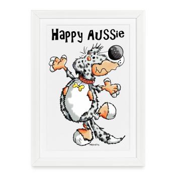 Mignon Berger Australien - Affiche encadrée (27 × 37 cm) - blanc - Devant