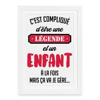 adolescent / enfant / ado / adolescente - Affiche encadrée (27 × 37 cm) - blanc - Devant