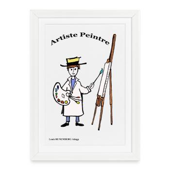 ARTISTE PEINTRE CREATION Louis RUNEMBERG © Adagp - Affiche encadrée (27 × 37 cm) - blanc - Devant