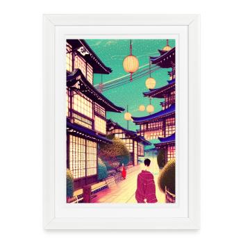 Print 8 - Framed poster (27 × 37 cm) - white - Front