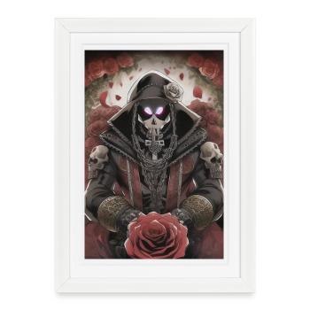 Skull Man - Framed poster (27 × 37 cm) - white - Front