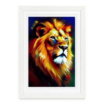 Le Roi Lion - Affiche encadrée (27 × 37 cm) - blanc - Devant