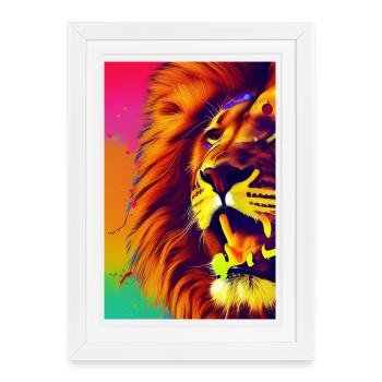 Le Roi Lion - Affiche encadrée (27 × 37 cm) - blanc - Devant