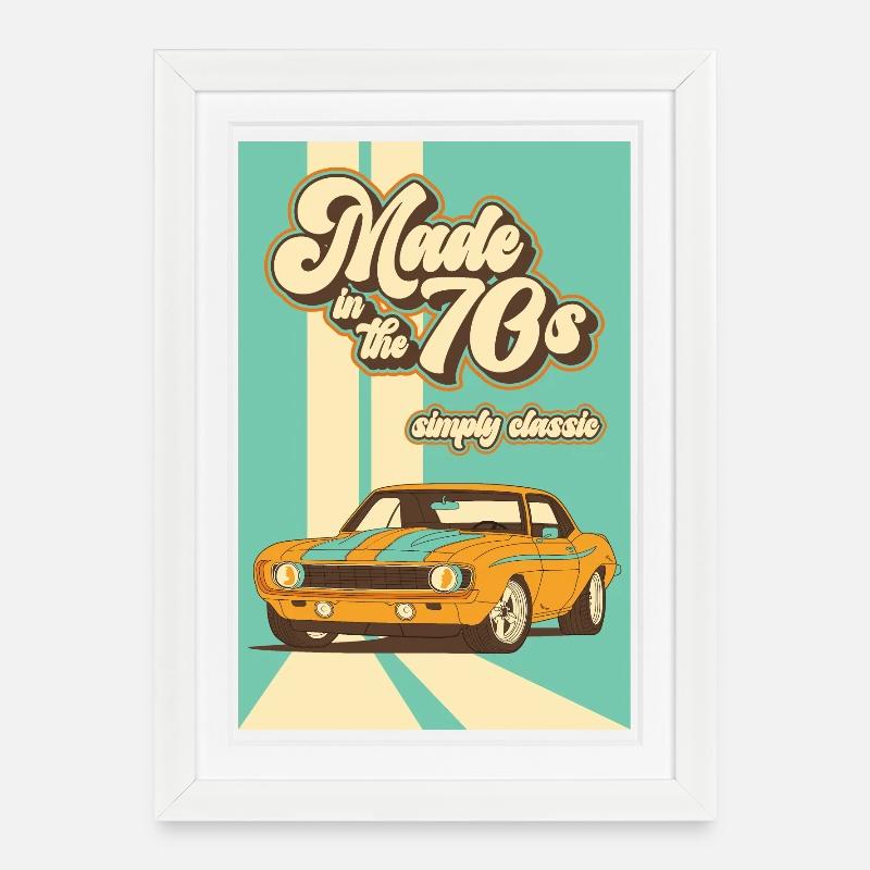 70s Posters - Framed poster (27 × 37 cm) - white