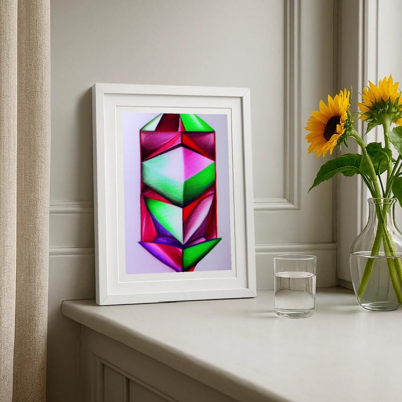Gemstone Pattern Framed poster (27 × 37 cm)