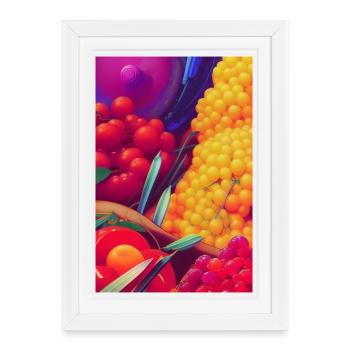 Fruit - Affiche encadrée (27 × 37 cm) - blanc - Devant