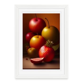 Fruit - Affiche encadrée (27 × 37 cm) - blanc - Devant