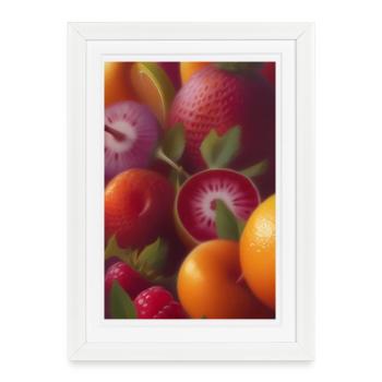 Fruit - Affiche encadrée (27 × 37 cm) - blanc - Devant