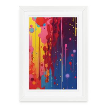 Art abstrait - Affiche encadrée (27 × 37 cm) - blanc - Devant