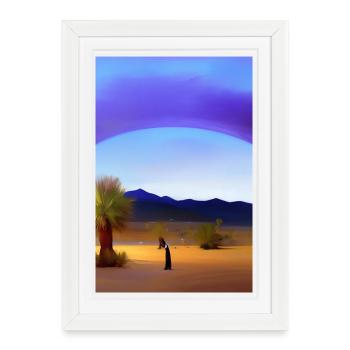 Désert d’Arabie - Affiche encadrée (27 × 37 cm) - blanc - Devant
