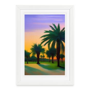 Désert d’Arabie - Affiche encadrée (27 × 37 cm) - blanc - Devant