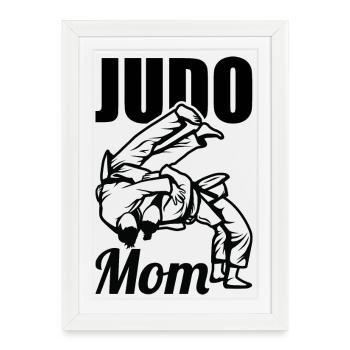 Maman judo - Affiche encadrée (27 × 37 cm) - blanc - Devant