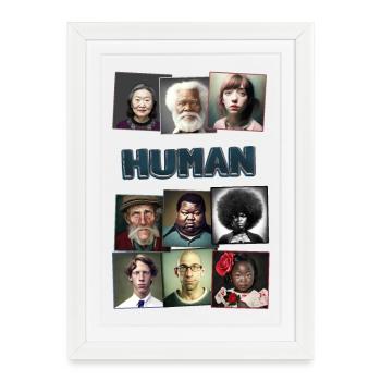 Super Normal 01 Human - Affiche encadrée (27 × 37 cm) - blanc - Devant