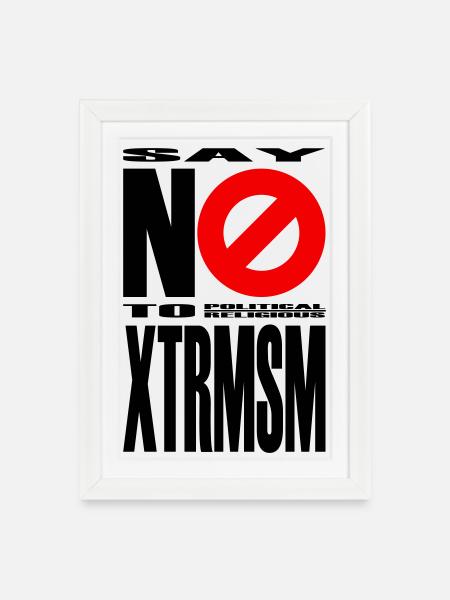 NO2XTRMSM - Gerahmtes Poster (27 × 37 cm) - Weiß