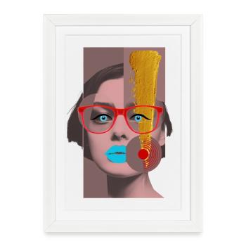Humeur inspirante dorée - Affiche encadrée (27 × 37 cm) - blanc - Devant