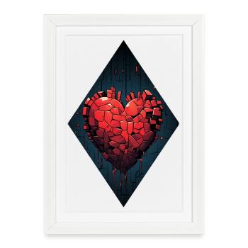 Reborn of a heart - Framed poster (27 × 37 cm) - white - Front