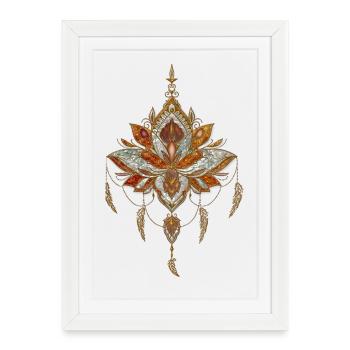 L’élégance de la fleur de lotus - Affiche encadrée (27 × 37 cm) - blanc - Devant