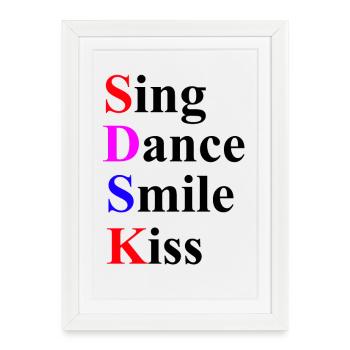 Sing and dance - Framed poster (27 × 37 cm) - white - Front