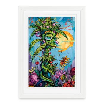 Pflanzengeist im Sonnenkleid - Affiche encadrée (27 × 37 cm) - blanc - Devant