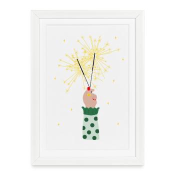 Faites un vœu - Bonne chance - Cadeaux pour vous - Affiche encadrée (27 × 37 cm) - blanc - Devant