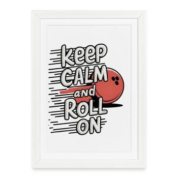 Restez calme et continuez - Affiche encadrée (27 × 37 cm) - blanc - Devant