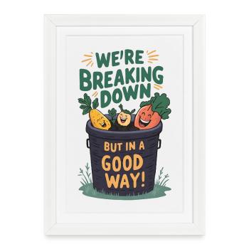 Décomposition du compost - Affiche encadrée (27 × 37 cm) - blanc - Devant