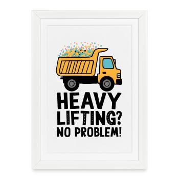 Dump Truck Heavy Lifting - Framed poster (27 × 37 cm) - white - Front