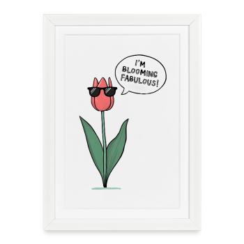 Floraison fabuleuse - Affiche encadrée (27 × 37 cm) - blanc - Devant