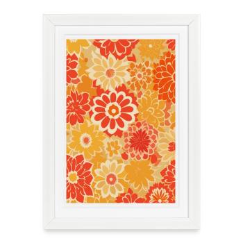 Vintage Floral Pattern - Framed poster (27 × 37 cm) - white - Front