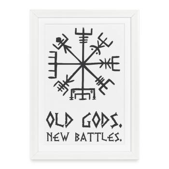 OldGods - Affiche encadrée (27 × 37 cm) - blanc - Devant